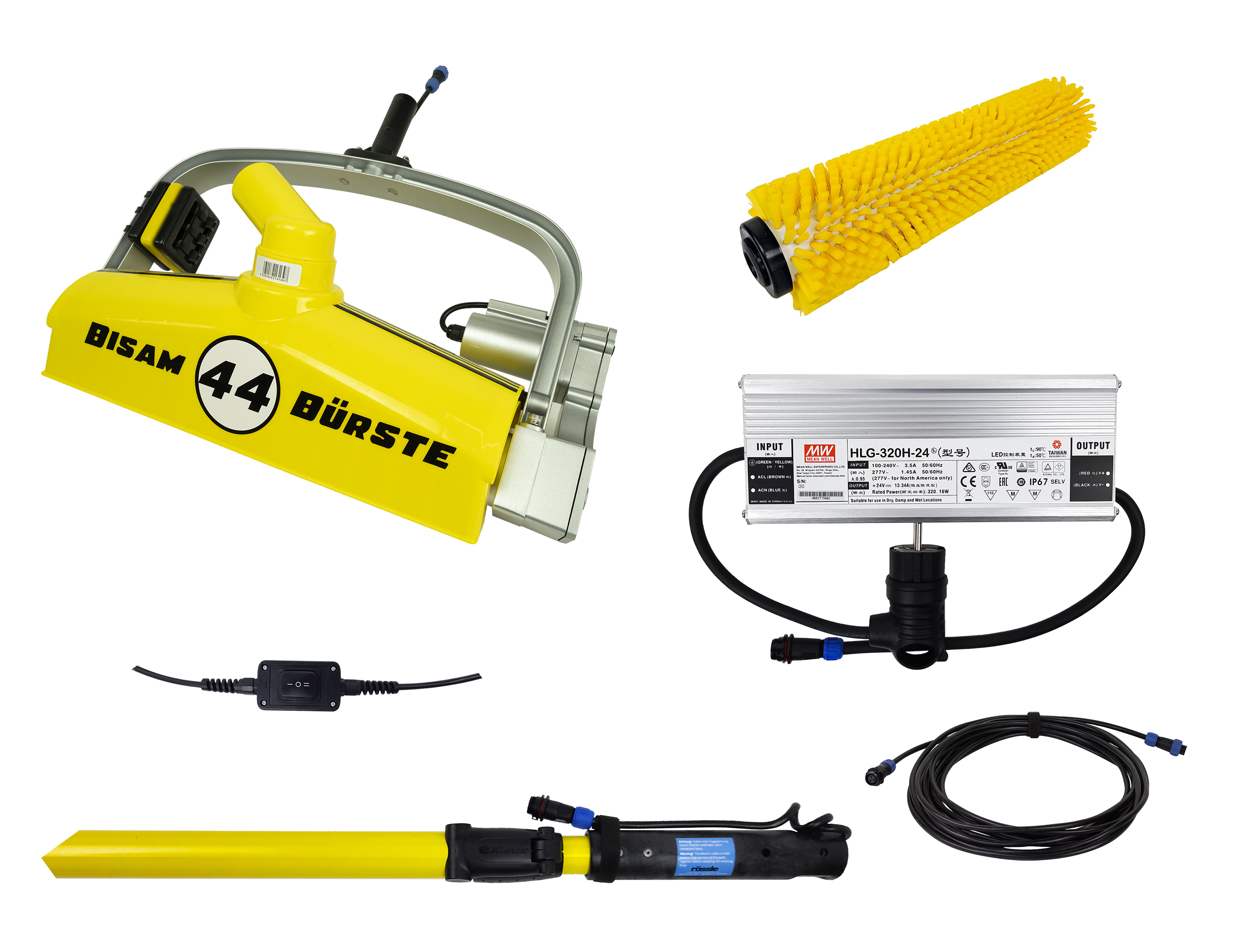 Teichreinigungsbürste BISAM 44 BÜRSTE - Netzteil-Variante Teichreinigungsbürste BISAM 44 BÜRSTE - Netzteil-Variante